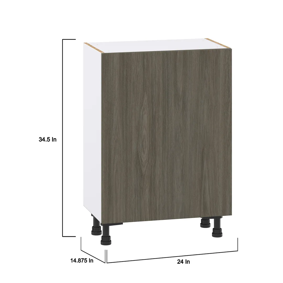 Hugo&Borg Savane 24-in W x 34.5-in H x 14-in D Textmel 3-Drawers Base Fully Assembled Cabinet (Flat Panel Slab Style), photo 4 of 9