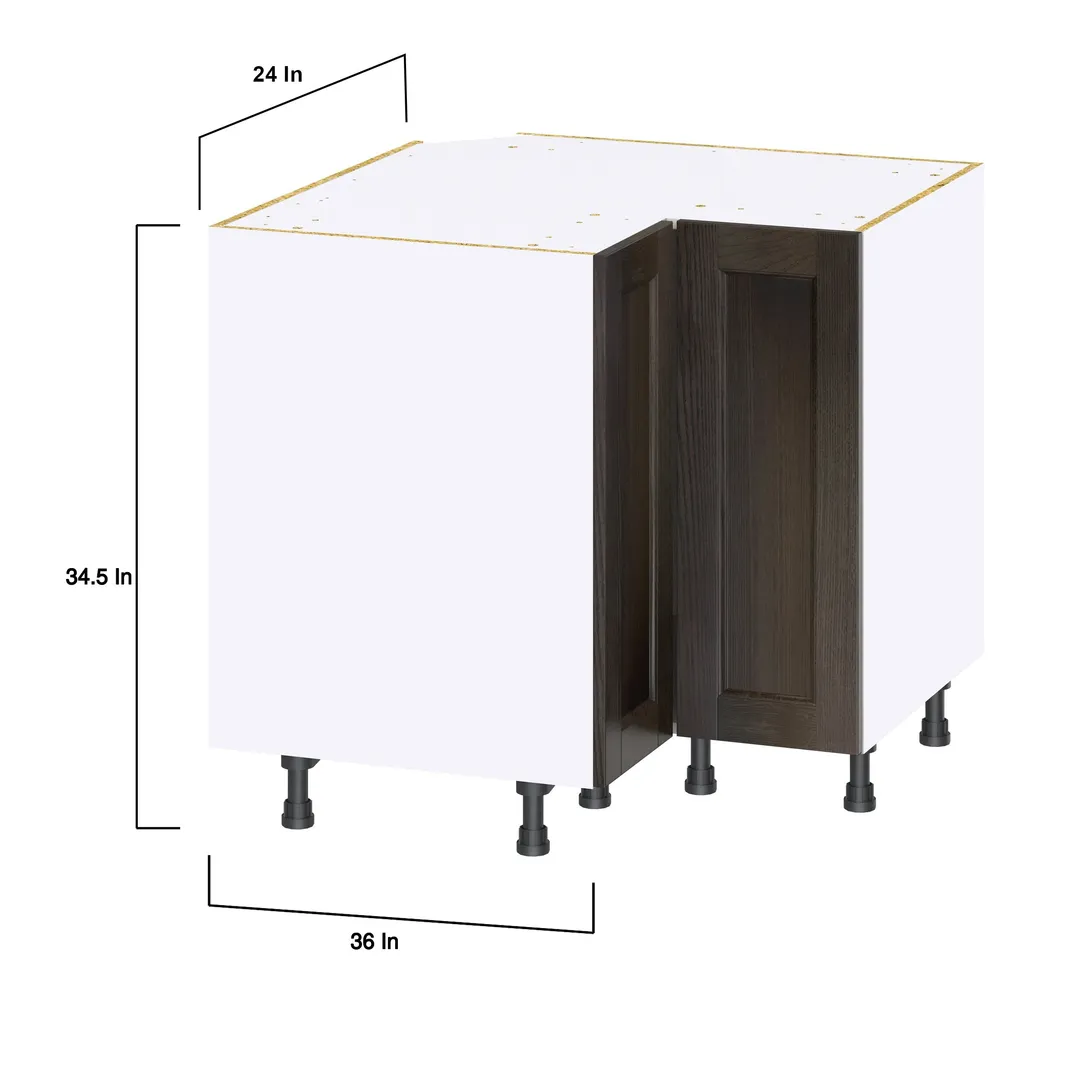 Hugo&Borg Montclaire 36-in W x 34.5-in H x 36-in D Wood L-shaped Corner Base Fully Assembled Cabinet (Recessed Panel Shaker Style), photo 4 of 11