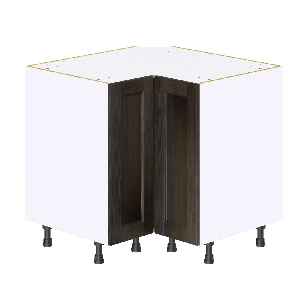 Hugo&Borg Montclaire 36-in W x 34.5-in H x 36-in D Wood Lazy Susan Corner Base Fully Assembled Cabinet (Recessed Panel Shaker Style), photo 7 of 11