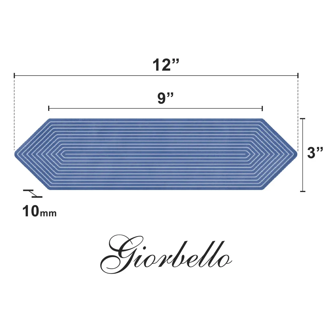 Giorbello Decor Indigo 3-in x 12-in Glazed Ceramic Wave Subway Floor and Wall Tile (5-sq. ft/ Carton), photo 7 of 7