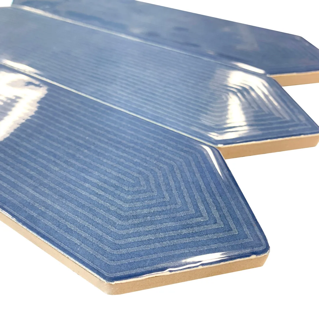Giorbello Decor Indigo 3-in x 12-in Glazed Ceramic Wave Subway Floor and Wall Tile (5-sq. ft/ Carton), photo 2 of 7