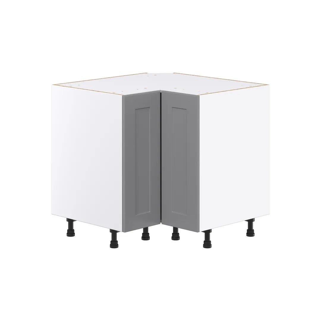 Hugo&Borg Beaumont 36-in W x 34.5-in H x 36-in D Slate Gray Lazy Susan Corner Base Fully Assembled Cabinet (Recessed Panel Shaker Style), photo 7 of 14