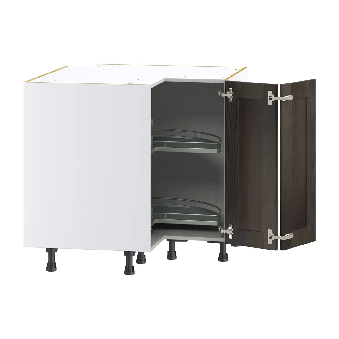Hugo&Borg Montclaire 36-in W x 34.5-in H x 36-in D Wood Lazy Susan Corner Base Fully Assembled Cabinet (Recessed Panel Shaker Style), photo 6 of 11