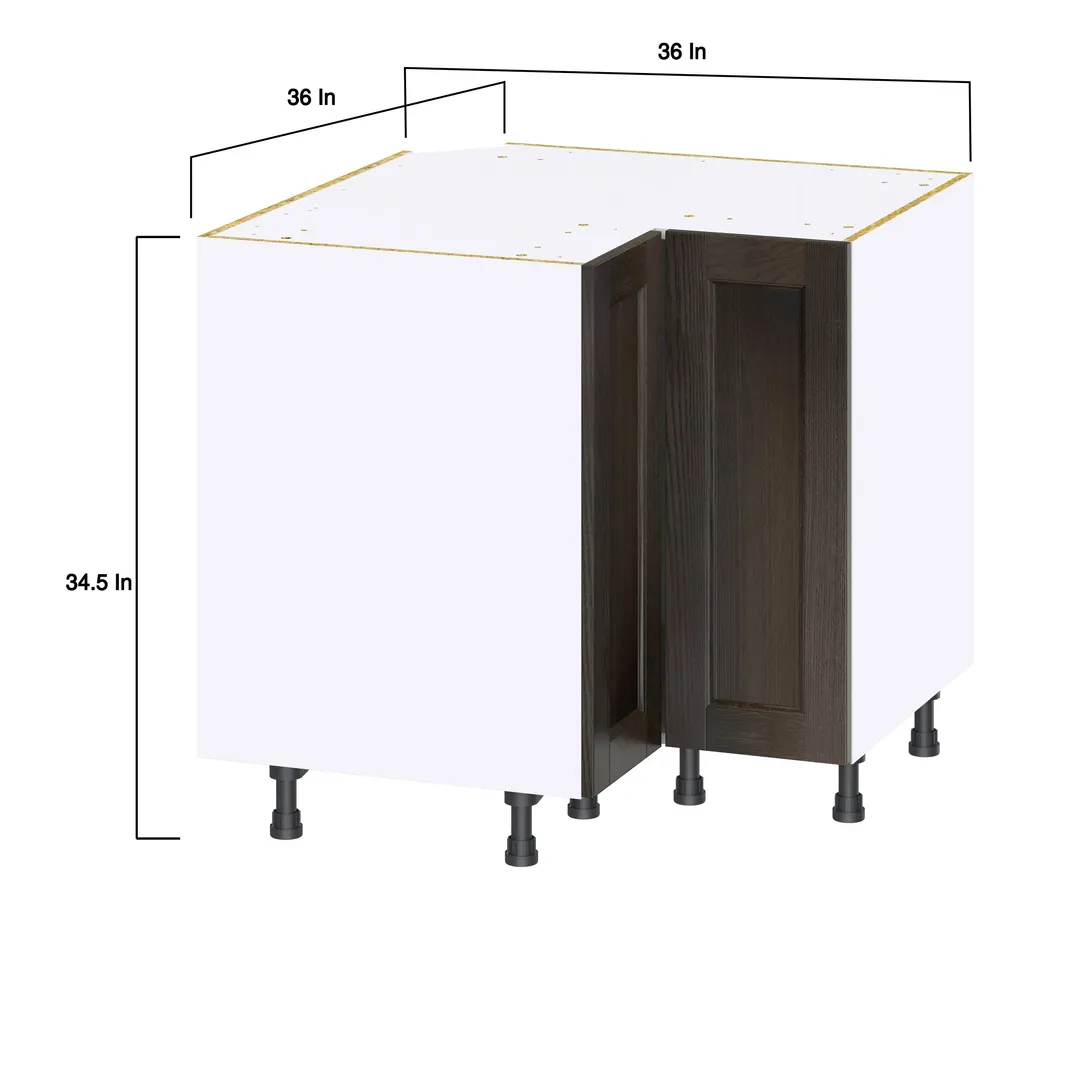 Hugo&Borg Montclaire 36-in W x 34.5-in H x 36-in D Wood Lazy Susan Corner Base Fully Assembled Cabinet (Recessed Panel Shaker Style), photo 4 of 11