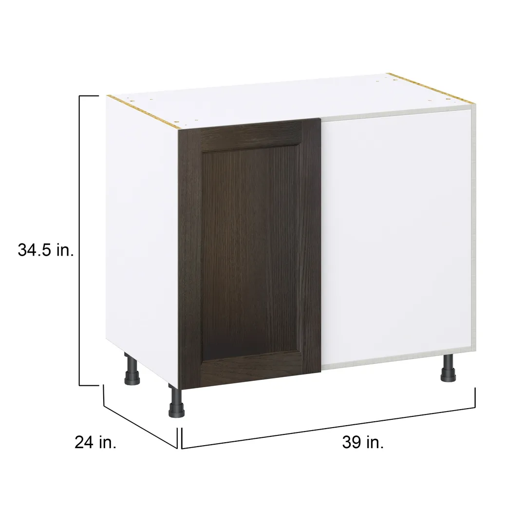 Hugo&Borg Montclaire 39-in W x 34.5-in H x 25-in D Wood Blind Corner Base Fully Assembled Cabinet (Recessed Panel Shaker Style), photo 4 of 11