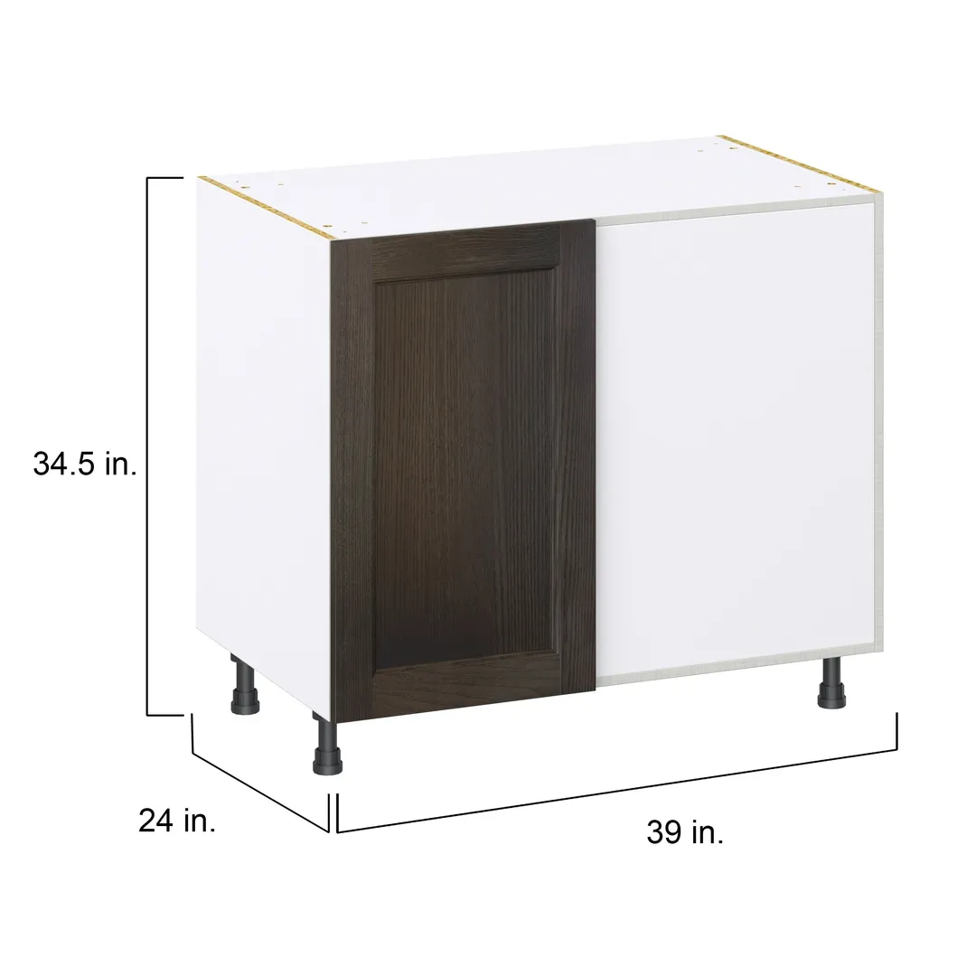 Hugo&Borg Montclaire 39-in W x 34.5-in H x 24-in D Wood Blind Corner Base Fully Assembled Cabinet (Recessed Panel Shaker Style), photo 4 of 11