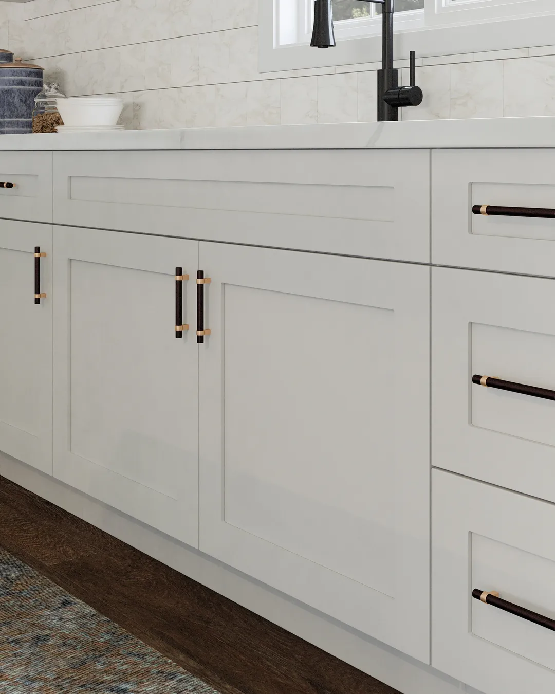 Design House Brookings 48-in W x 34.5-in H x 24-in D White Maple 2-Drawers Base Fully Assembled Plywood Cabinet (Recessed Panel Shaker Style), photo 5 of 20