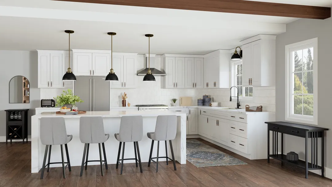 Design House Brookings 36-in W x 24-in H x 12-in D White Maple Wall Ready To Assemble Plywood Cabinet (Recessed Panel Shaker Door Style), photo 4 of 19