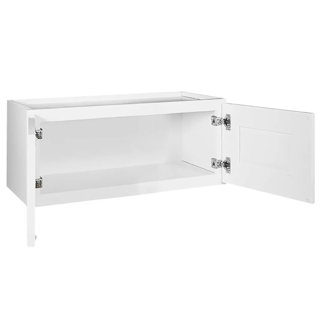 Design House Brookings 30-in W x 12-in H x 12-in D White Maple Wall Ready To Assemble Plywood Cabinet (Recessed Panel Shaker Door Style), photo 7 of 20