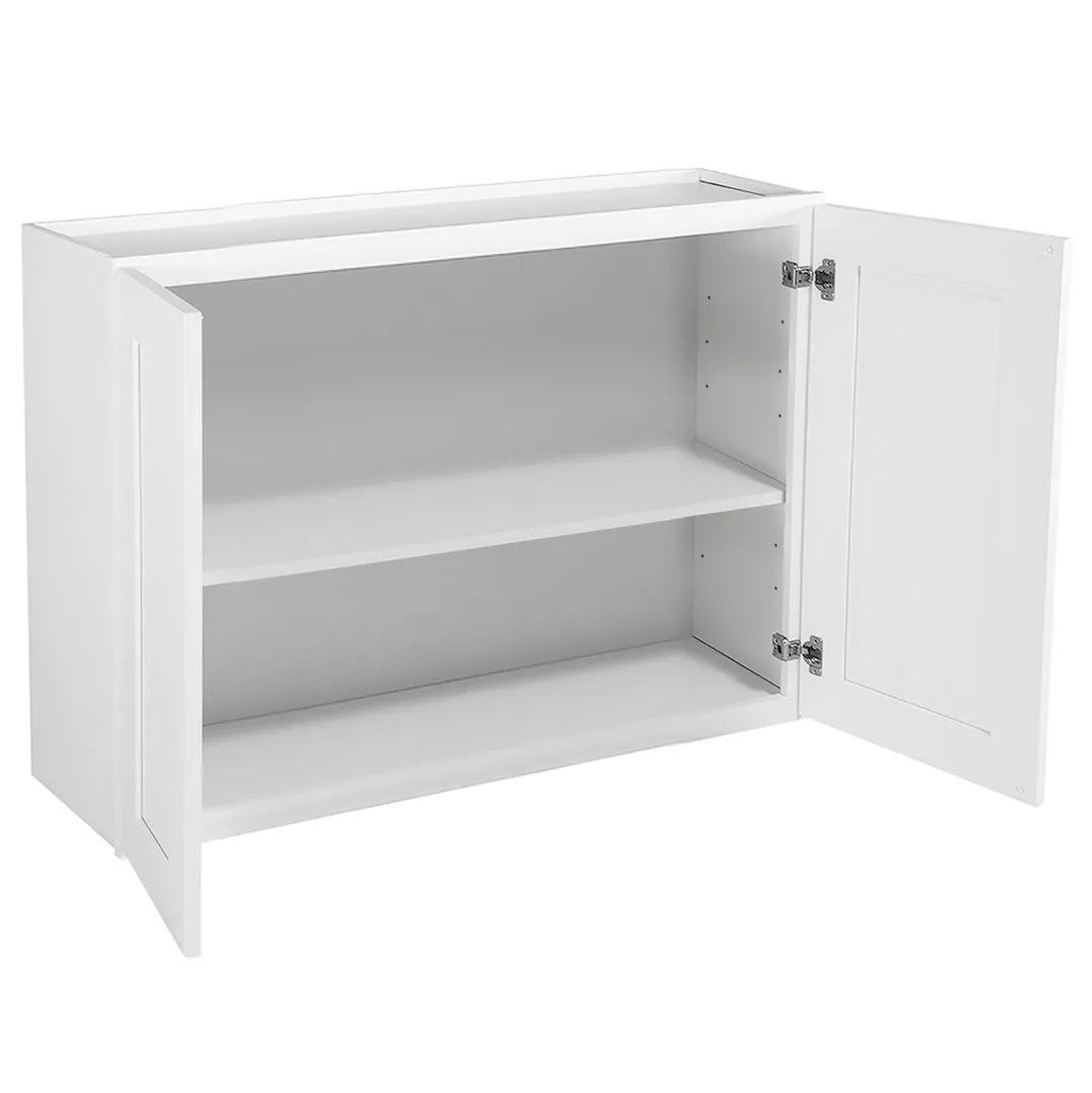 Design House Brookings 33-in W x 24-in H x 12-in D White Maple Wall Ready To Assemble Plywood Cabinet (Recessed Panel Shaker Door Style), photo 7 of 19