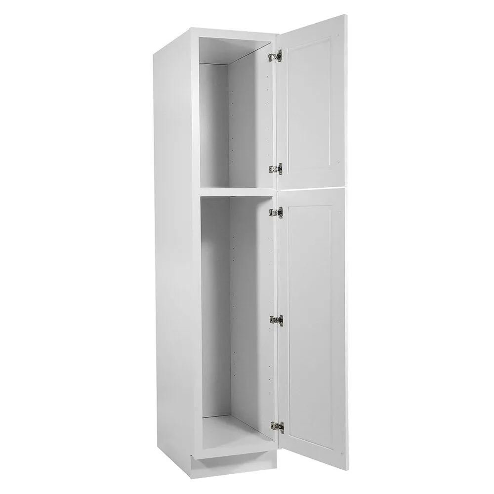 Design House Brookings 18-in W x 84-in H x 24-in D White Maple Pantry Fully Assembled Plywood Cabinet (Recessed Panel Shaker Door Style), photo 9 of 20