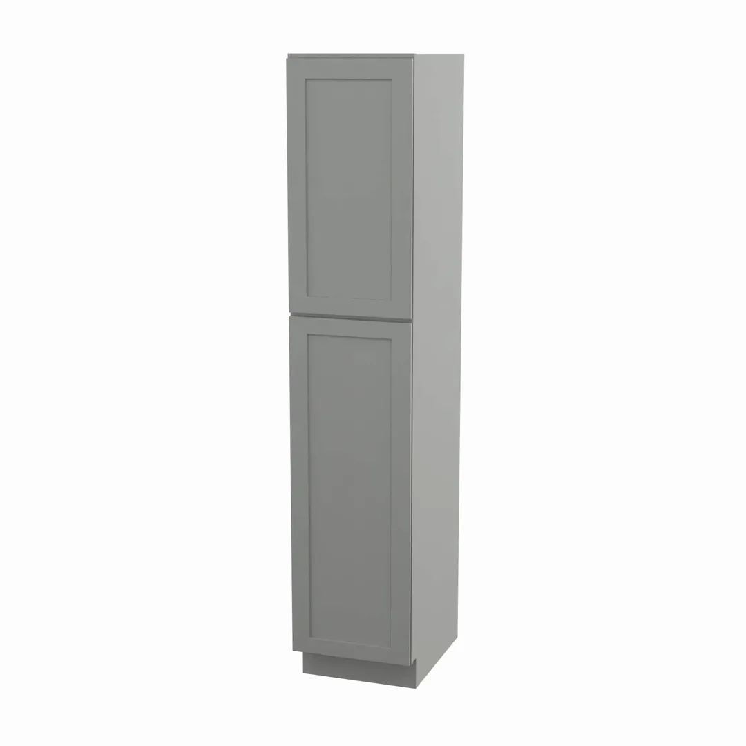 RELIABILT Overlake 18-in W x 90-in H x 24-in D Gray Pantry Ready To Assemble Plywood Cabinet (Recessed Panel Shaker Door Style), photo 5 of 21