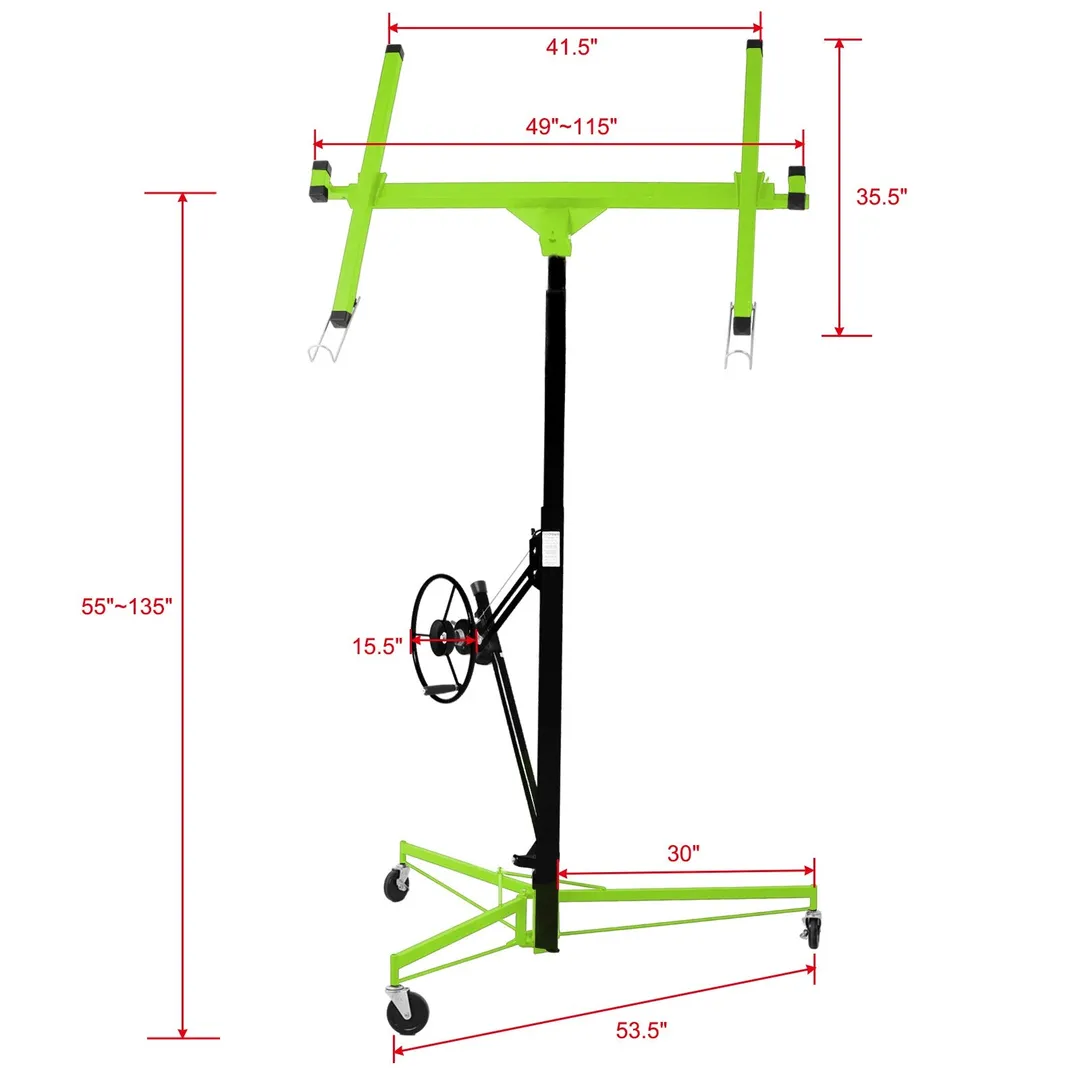 Siavonce 11ft Drywall Lift 54-in L x 54-in W Steel Drywall Lift, photo 3 of 14