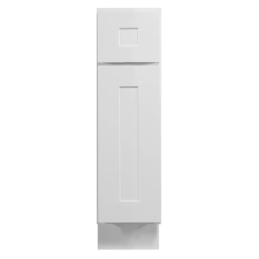 Design House Brookings 9-in W x 34.5-in H x 24-in D White Maple 1-Drawer Base Ready To Assemble Plywood Cabinet (Recessed Panel Shaker Style), photo 4 of 15