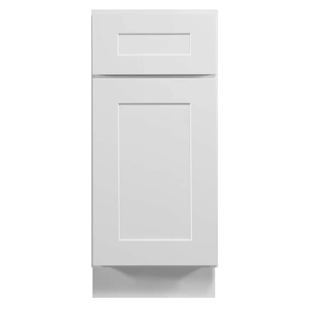 Design House Brookings 15-in W x 34.5-in H x 24-in D White Maple L-shaped 1-Drawer Base Fully Assembled Plywood Cabinet (Recessed Panel Shaker Style), photo 7 of 20