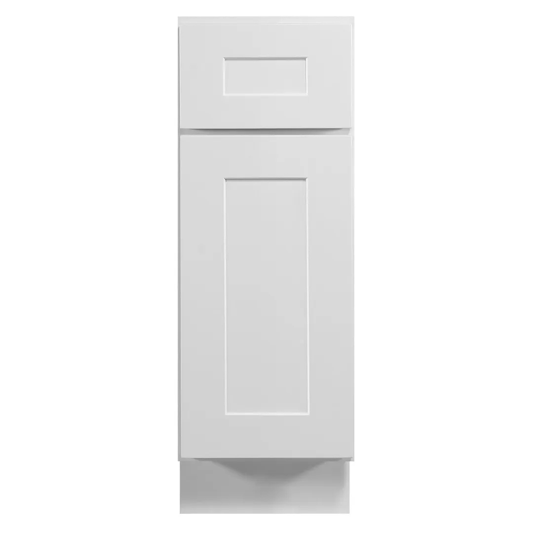 Design House Brookings 12-in W x 34.5-in H x 24-in D White Maple 1-Drawer Base Ready To Assemble Plywood Cabinet (Recessed Panel Shaker Style), photo 5 of 20