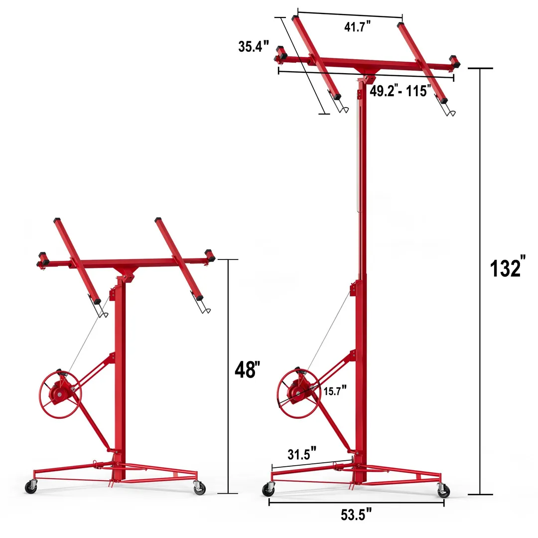 Siavonce 11ft Drywall Lift 48.81-in L x 35.82-in W Steel Drywall Lift, photo 7 of 10