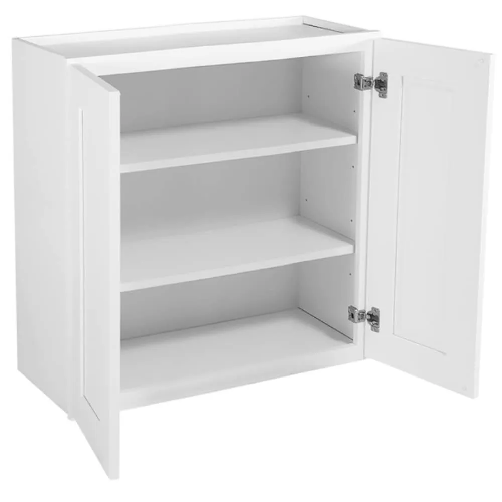 Design House Brookings 36-in W x 36-in H x 12-in D White Maple Wall Ready To Assemble Plywood Cabinet (Recessed Panel Shaker Door Style), photo 7 of 20