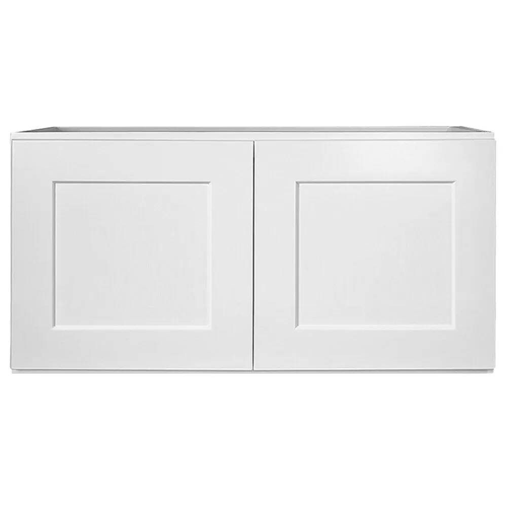 Design House Brookings 36-in W x 18-in H x 12-in D White Maple Wall Ready To Assemble Plywood Cabinet (Recessed Panel Shaker Door Style), photo 8 of 20