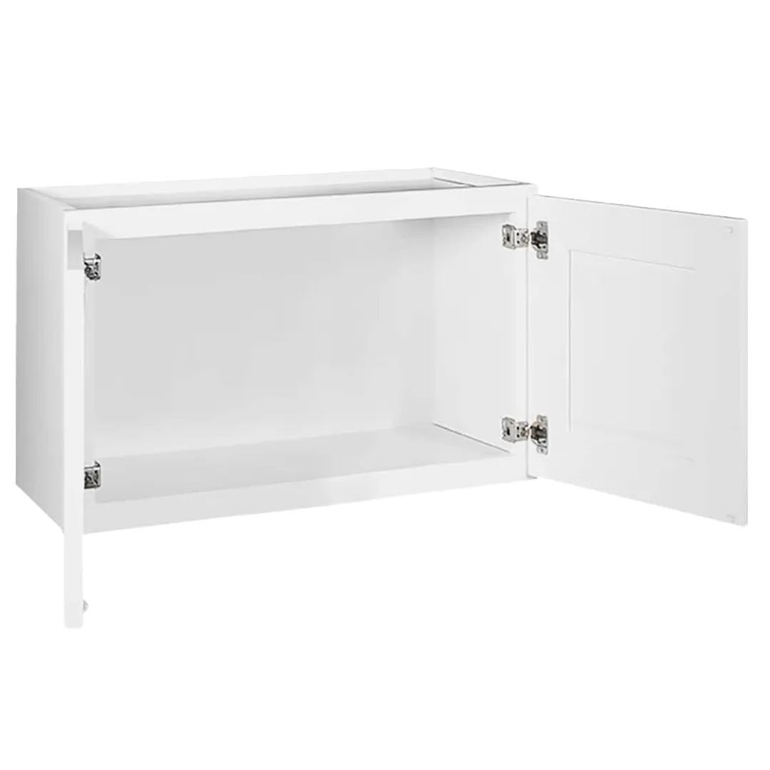Design House Brookings 30-in W x 18-in H x 12-in D White Maple Wall Ready To Assemble Plywood Cabinet (Recessed Panel Shaker Door Style), photo 7 of 20