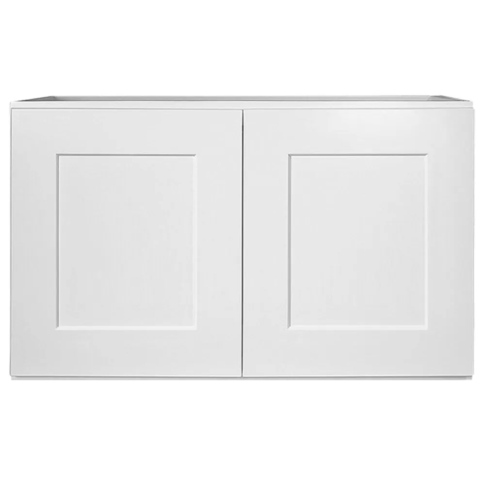 Design House Brookings 30-in W x 18-in H x 12-in D White Unfinished Maple Wall Fully Assembled Plywood Cabinet (Recessed Panel Shaker Door Style), photo 8 of 20