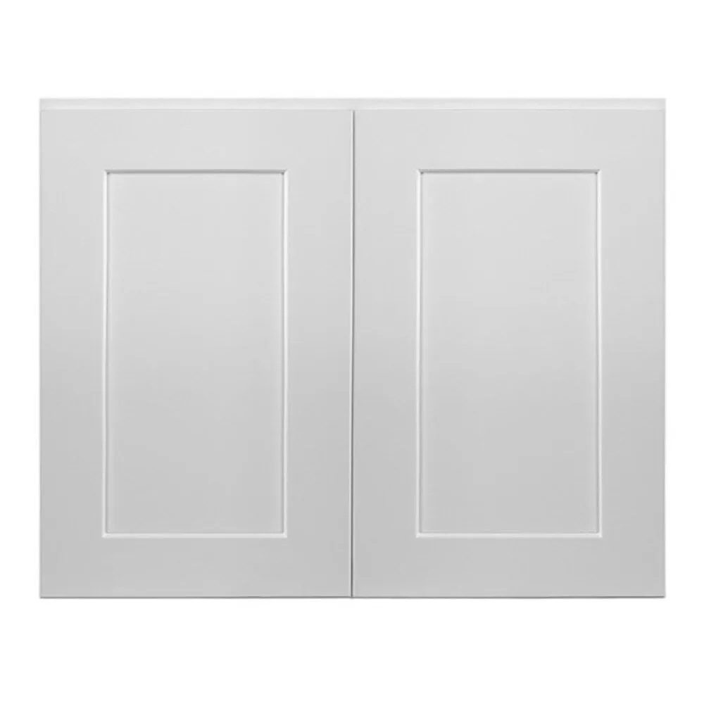 Design House Brookings 30-in W x 24-in H x 12-in D White Maple Wall Fully Assembled Plywood Cabinet (Recessed Panel Shaker Door Style), photo 6 of 19