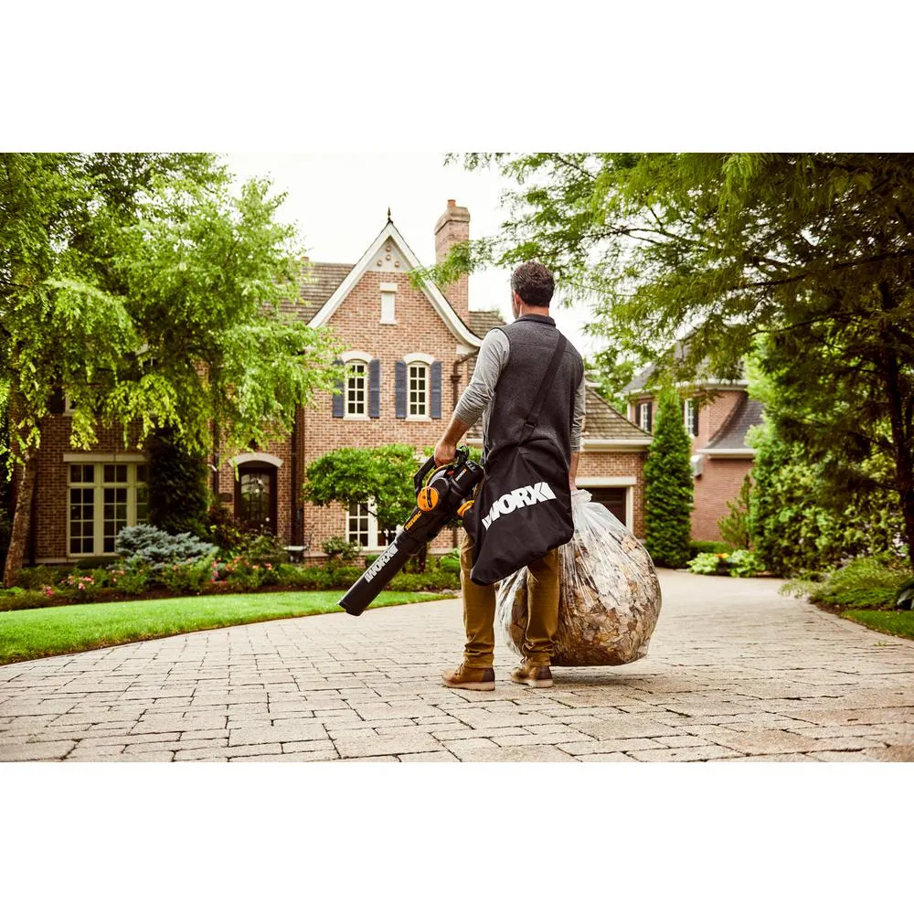 Worx TRIVAC 2.0 70 MPH 600 CFM Electric 12 Amp 3-in-1 Blower, Mulcher, Yard and Lawn Vacuum with Metal Impeller, photo 10 of 12