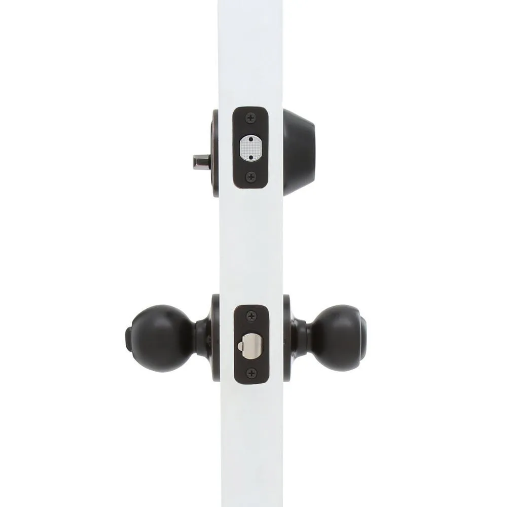 Premiere Essentials Combo Single-Cylinder Deadbolt with Hudson Knob in Oil-Rubbed Bronze, photo 2 of 3