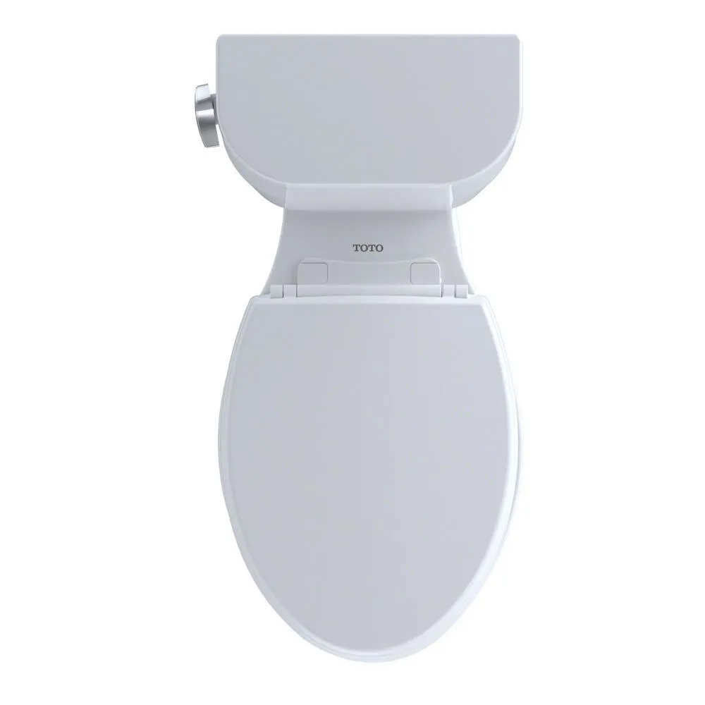TOTO Entrada 2-Piece 1.28 GPF Single Flush Elongated Toilet in Cotton White, photo 7 of 10