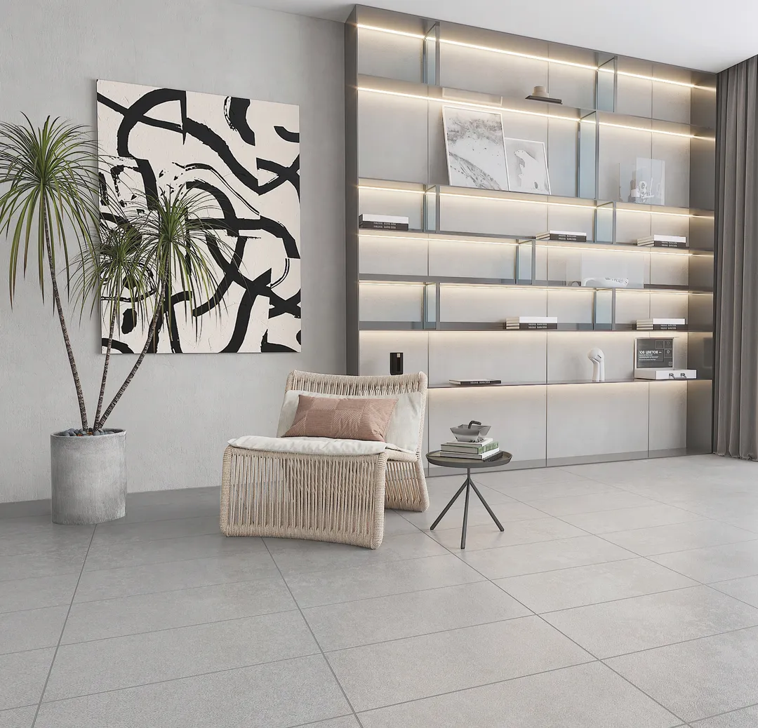 Giorbello Melange Gray 12-in x 24-in Matte Porcelain Stone Look Floor and Wall Tile (16-sq. ft/ Carton), photo 4 of 7
