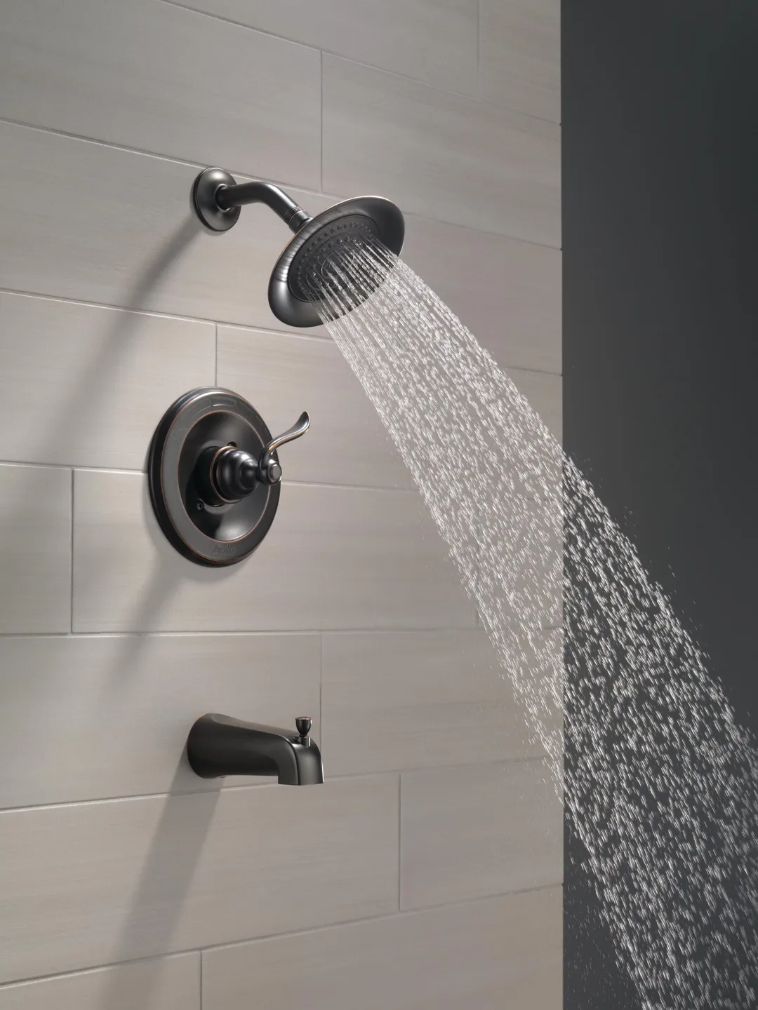 Delta Windemere Oil-Rubbed Bronze 1-Handle Bathtub and Shower Faucet Trim Kit, 6-in Showerhead, photo 3 of 8