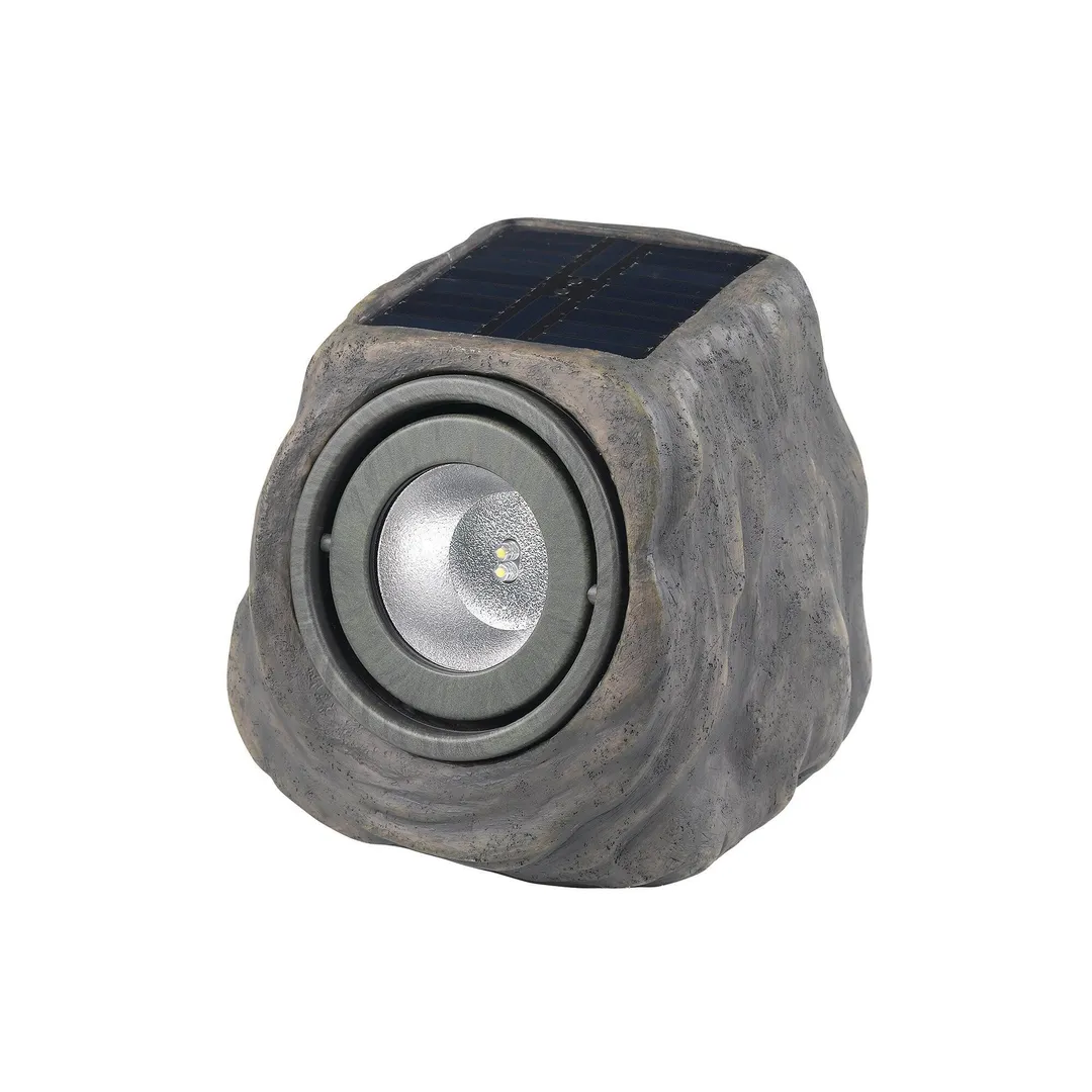 Portfolio 30-Lumen Grey Solar LED Landscape Flood Light, photo 5 of 12