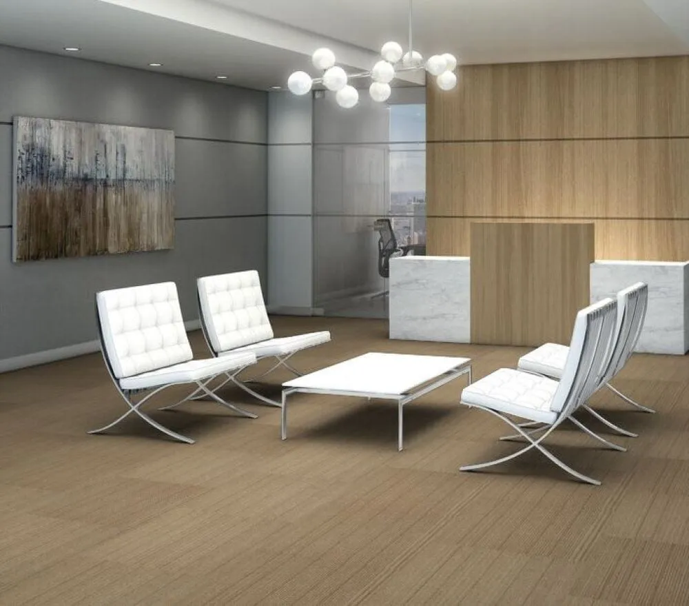 Shaw In The Groove 24-in x 24-in Fortunate Tan Commercial Adhesive Indoor Carpet Tile ( 48-sq ft ), photo 5 of 12
