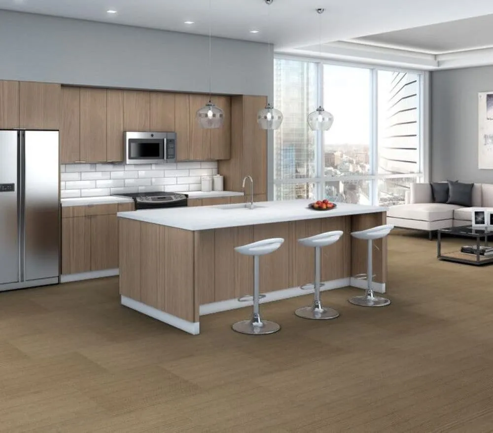 Shaw In The Groove 24-in x 24-in Fortunate Tan Commercial Adhesive Indoor Carpet Tile ( 48-sq ft ), photo 2 of 12
