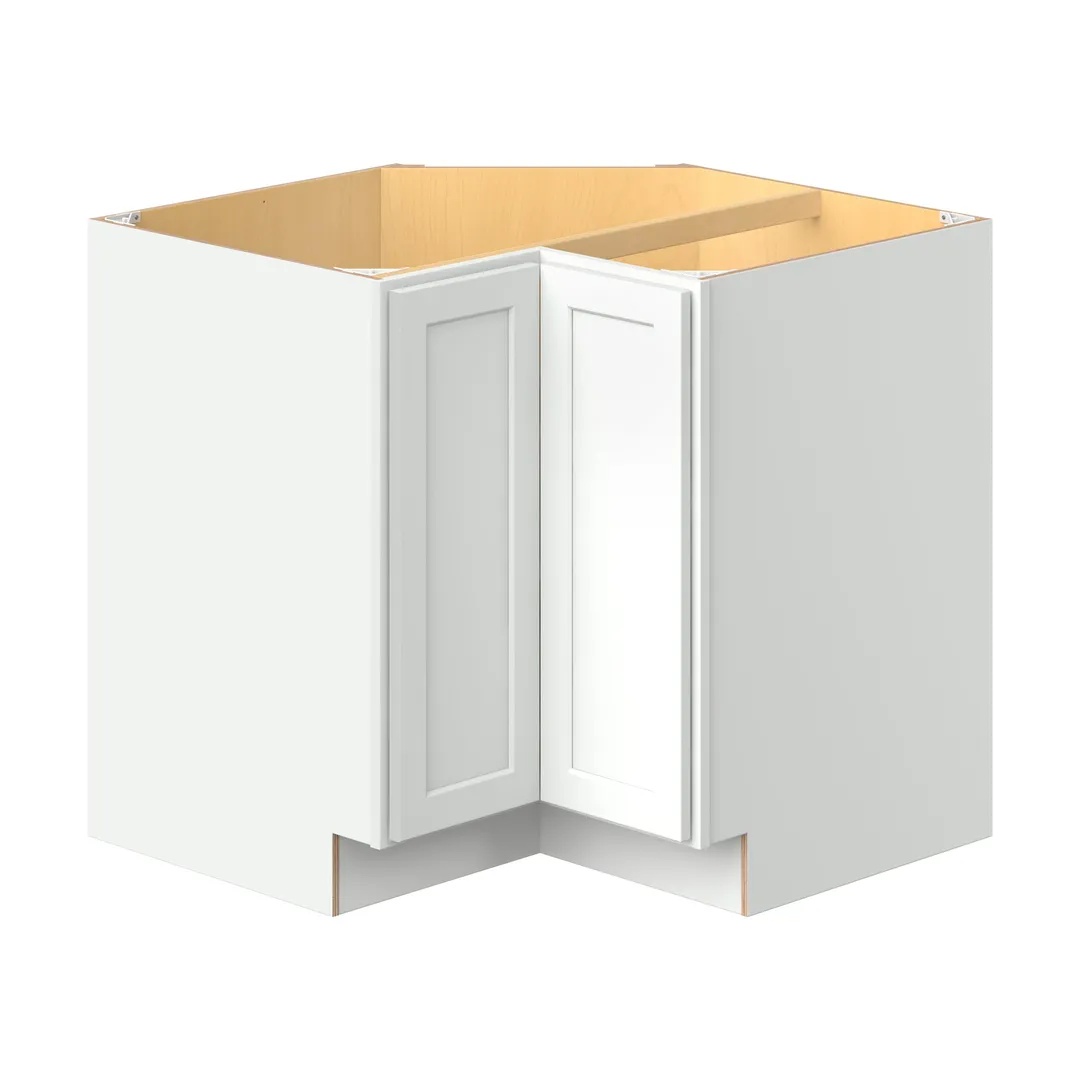 Hugo&Borg PRO Glendale 36-in W x 34.5-in H x 36-in D Pure White Lazy Susan Corner Base Ready To Assemble Plywood Cabinet (Recessed Panel Shaker Style), photo 12 of 12