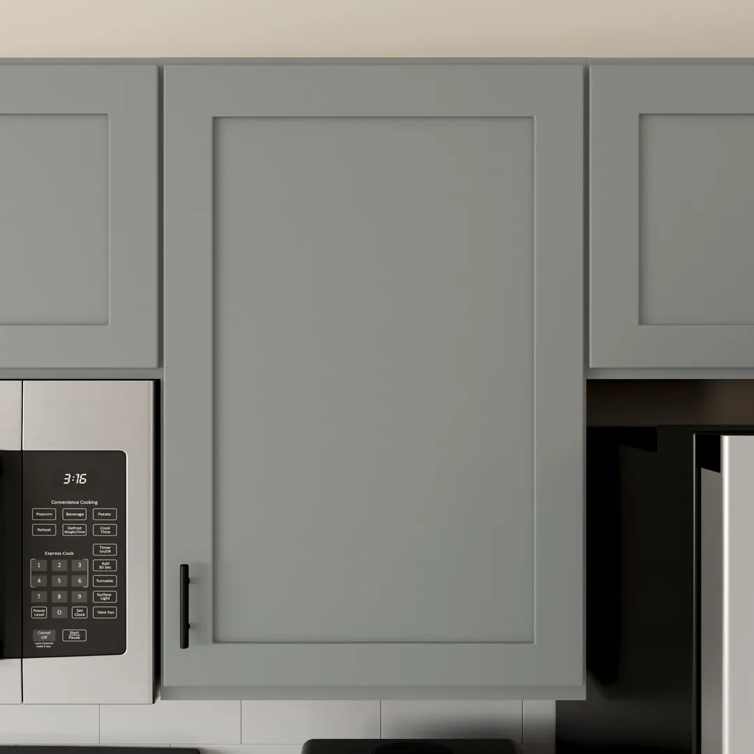RELIABILT Overlake 30-in W x 15-in H x 12-in D Gray Wall Ready To Assemble Plywood Cabinet (Recessed Panel Shaker Door Style), photo 16 of 17