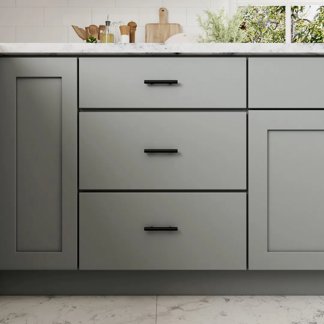 RELIABILT Overlake 24-in W x 34.5-in H x 24-in D Gray 3-Drawers Base Ready To Assemble Plywood Cabinet (Flat Panel Style), photo 15 of 20
