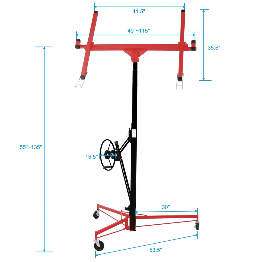 Siavonce 11ft Drywall Lift 54-in L x 54-in W Steel Drywall Lift, photo 17 of 17