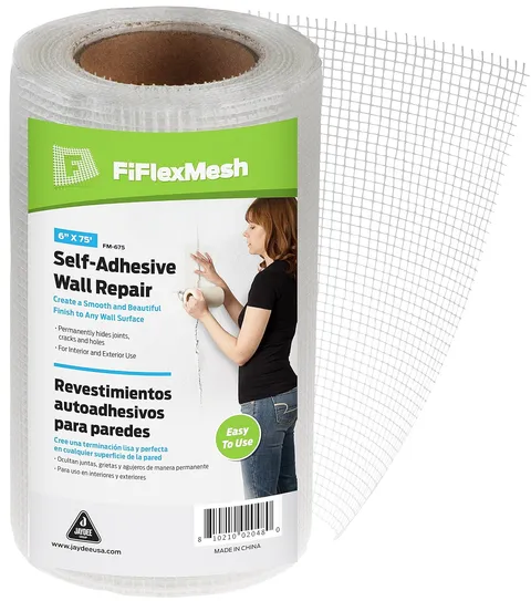 Fiberglass Mesh Construction 6 in × 75 ft Mesh Construction Self-adhesive Drywall Joint Tape 3-Pack