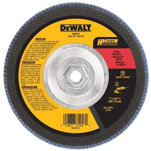 Zirconia 7-in 60-Grit Grinding Wheel, Type 29, 5/8-in Arbor (DW8329)