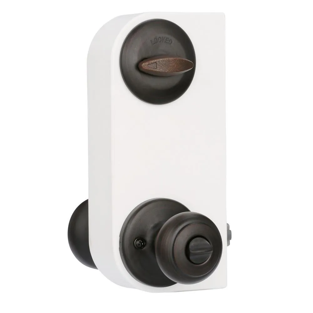 Kwikset Cove Venetian Bronze Exterior Entry Door Knob and Single Cylinder Deadbolt Combo Pack, photo 3 of 7