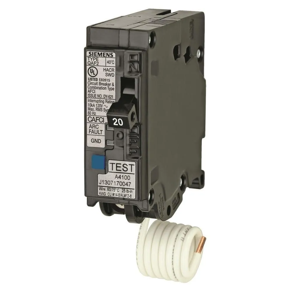 Siemens 20 Amp Single Pole Combination AFCI Circuit Breakers (10-Pack), photo 2 of 6