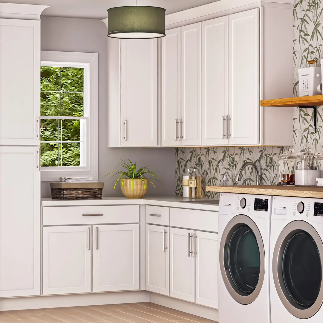 Hugo&Borg PRO Glendale 36-in W x 34.5-in H x 36-in D Pure White Lazy Susan Corner Base Ready To Assemble Plywood Cabinet (Recessed Panel Shaker Style), photo 5 of 12