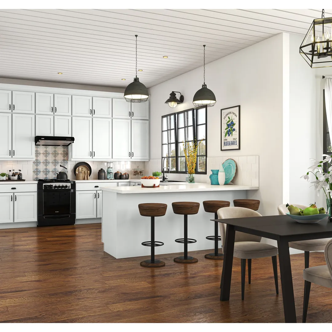 Hugo&Borg PRO Glendale 36-in W x 34.5-in H x 24-in D Pure White Blind 1-Drawer Corner Base Ready To Assemble Plywood Cabinet (Recessed Panel Shaker Style), photo 7 of 12