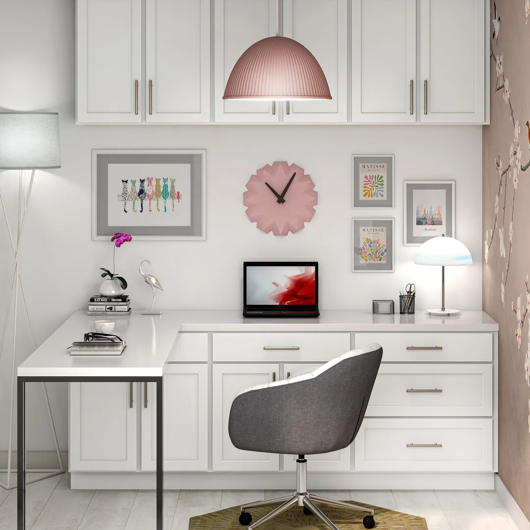 Hugo&Borg PRO Glendale 36-in W x 34.5-in H x 36-in D Pure White Lazy Susan Corner Base Ready To Assemble Plywood Cabinet (Recessed Panel Shaker Style), photo 8 of 12