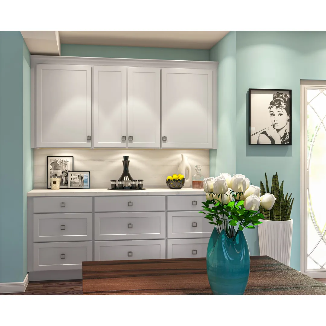 Hugo&Borg PRO Jasper 36-in W x 34.5-in H x 36-in D Whisper Gray Lazy Susan Corner Base Ready To Assemble Plywood Cabinet (Flat Panel Shaker Style), photo 5 of 14