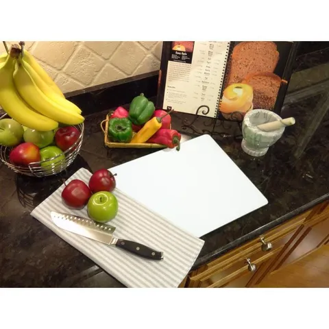 15 × 12 in White Surface Saver Tempered Glass Cutting Board
