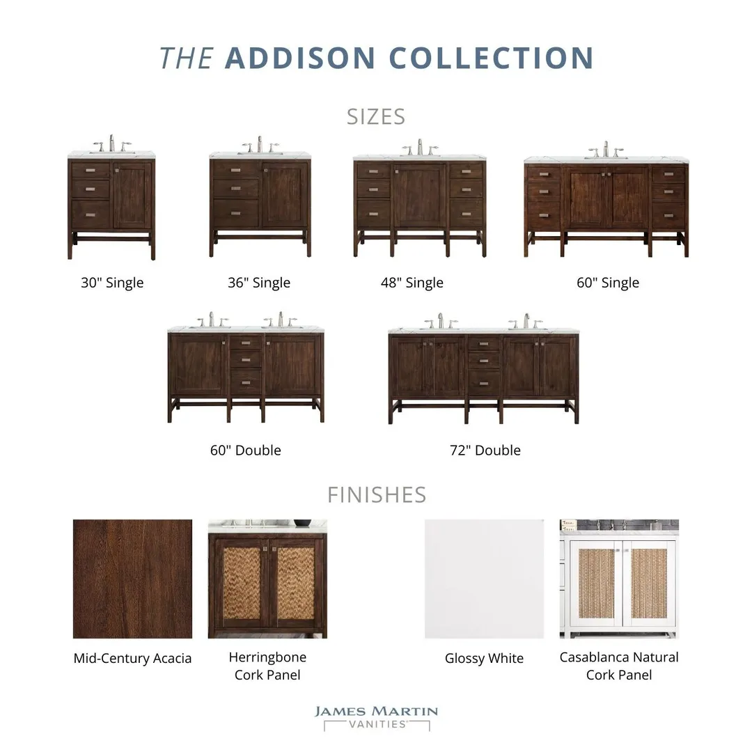 James Martin Vanities Addison 14.9-in x 45-in x 11.9-in Glossy White Soft Close Bathroom Wall Cabinet, photo 4 of 7