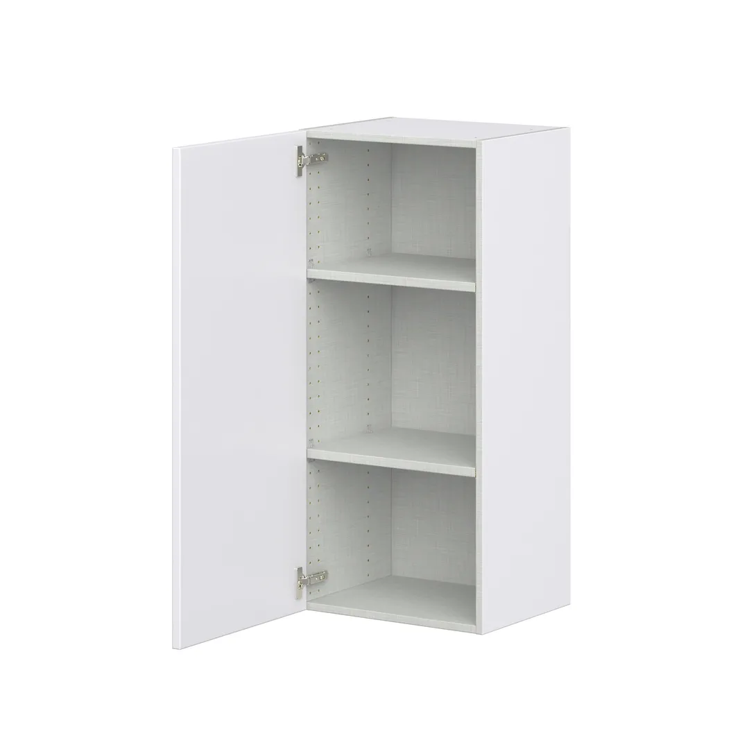 Hugo&Borg Lasalle 18-in W x 40-in H x 14-in D Bright White Slab Wall Fully Assembled Cabinet (Flat Panel Slab Door Style), photo 7 of 13