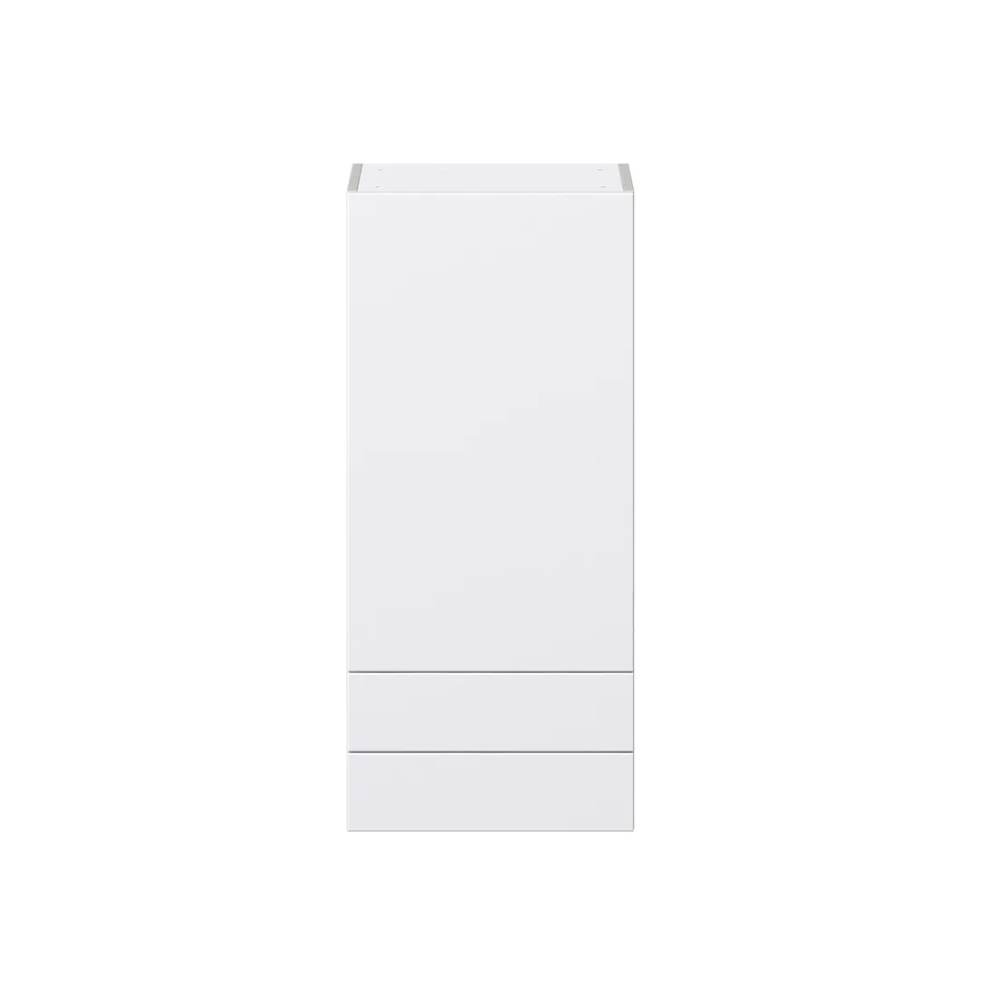Hugo&Borg Lasalle 18-in W x 40-in H x 14-in D Bright White Slab 2-Drawers Wall Fully Assembled Cabinet (Flat Panel Slab Style), photo 6 of 13